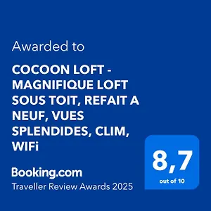 Apartment Cocoon Loft - Magnifique Loft Sous Toit, Refait A Neuf, Vues Splendides, Clim, Wifi, Nice